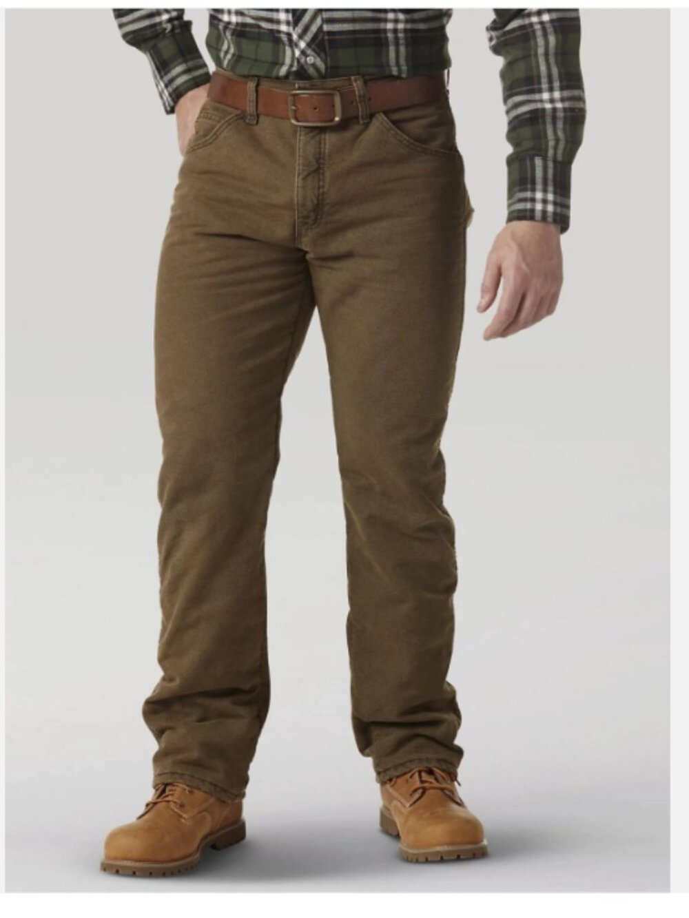 Wrangler Rugged Wear W30 L32 Thermal Jeans Thinsulate Insulation 3M Men's Brown